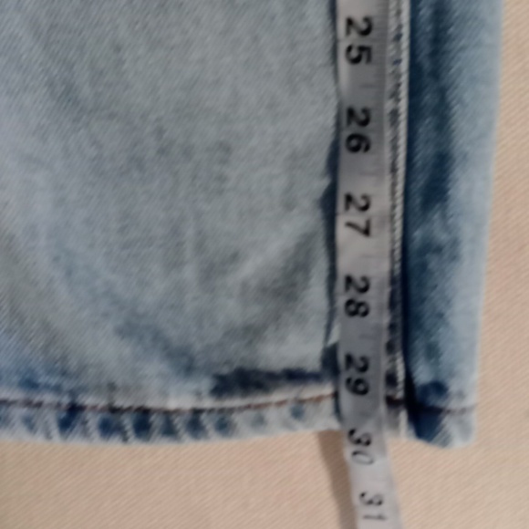 Topshop Light Blue wash Straight Leg Jeans 29W/30L BNWT button fly - Picture 4 of 7
